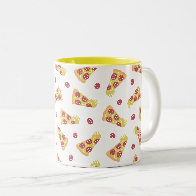 Pizzas Zweifarbige Tasse (VorderseiteRechts)