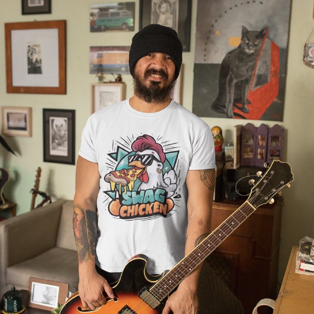 Pizzasähnchen mit Coolen Farbtönen T-Shirt (Von Creator hochgeladen)