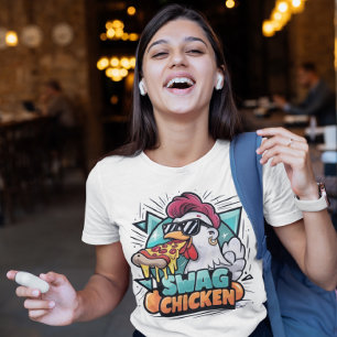 Pizzasähnchen mit Coolen Farbtönen T-Shirt