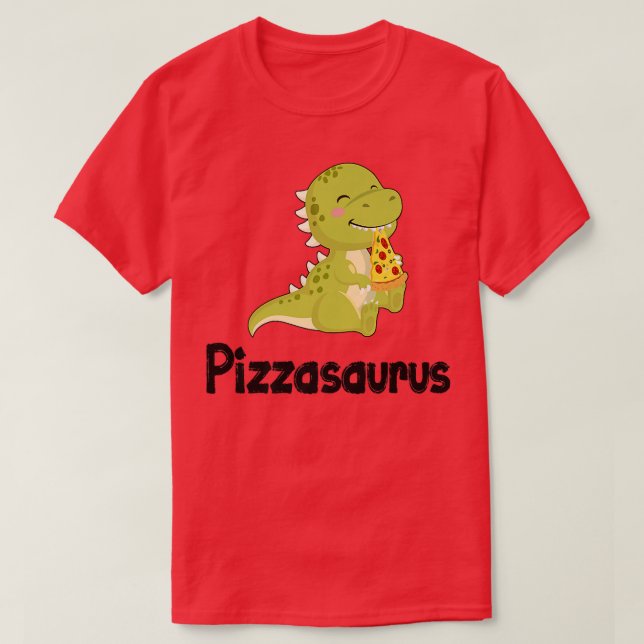 Pizzasaurus Dinosaur Eating Pizza  1293  T-Shirt (Design vorne)