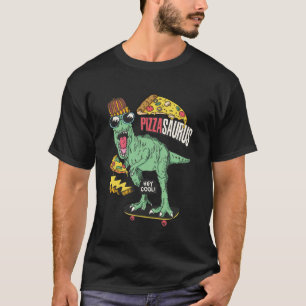 Pizzasaurus Lustiger Dinosaurier isst Pizzastück P T-Shirt
