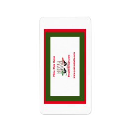 Pizzaservice, rot-grün, personalisiert adressaufkleber