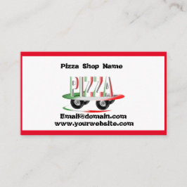 Pizzaservice, rot-grün visitenkarte