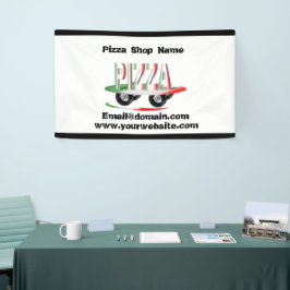 Pizzaservice, rotes Grün, personalisiertes Banner