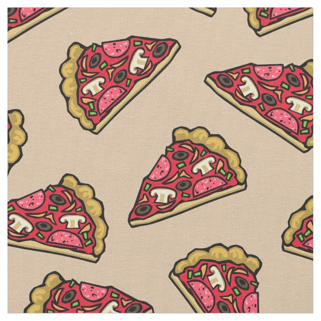 Pizzaslices Muster Bedruckte Stoffe vom Garten (Nahaufnahme)
