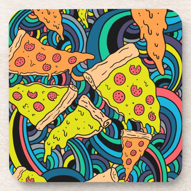 Pizzastrom Getränkeuntersetzer (Vorderseite)