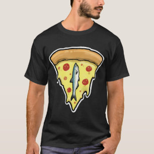 Pizzastück mit Sardelle, keine Ananas auf der Pizz T-Shirt