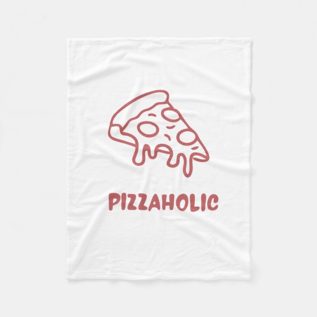 Pizzasüchtiger  fleecedecke (Vorderseite)