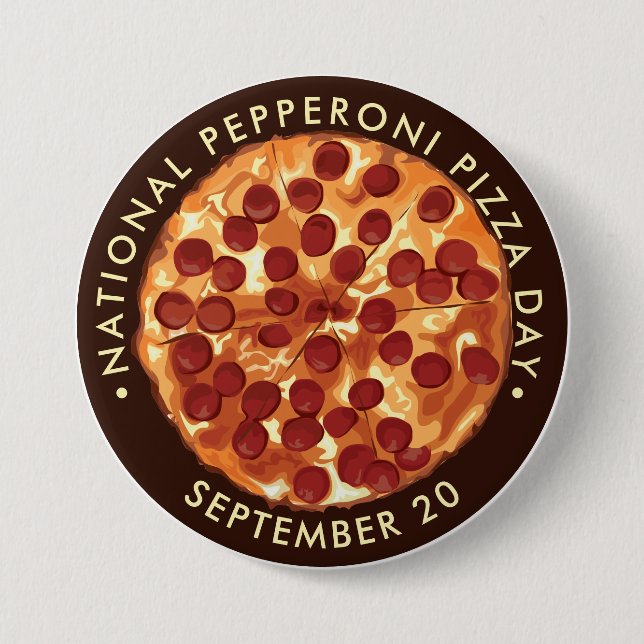 Pizzatag National Pepperoni Sept 20 Button (Vorderseite)