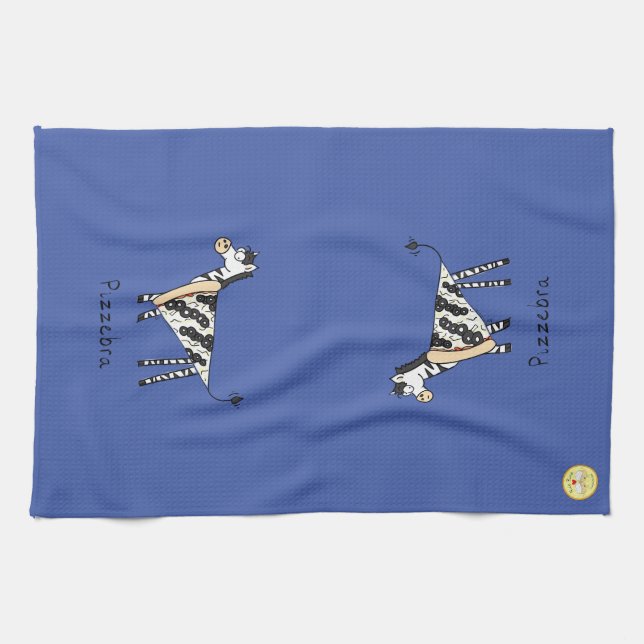 Pizzebra Pizza Funny Zebra Küchentuch (Horizontal)