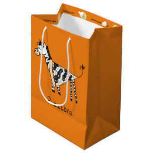 Pizzebra Pizza Zebra Geschenktasche Mittlere Geschenktüte