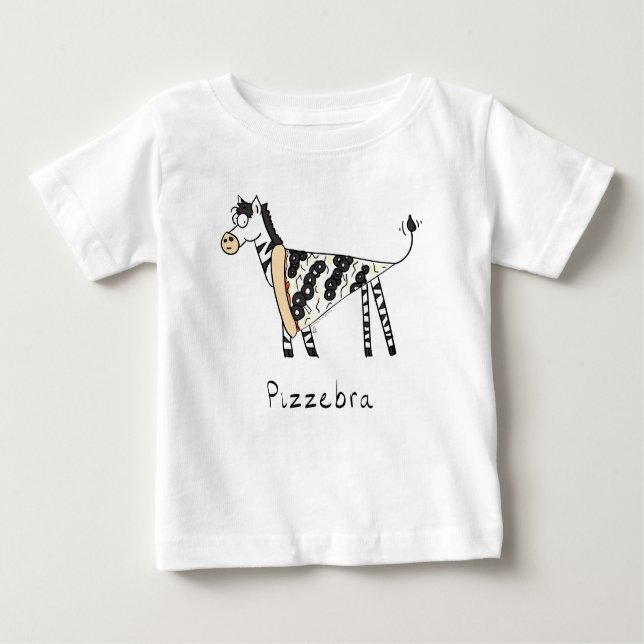 Pizzebra Pizza Zebra Kid's Baby T - Shirt (Vorderseite)