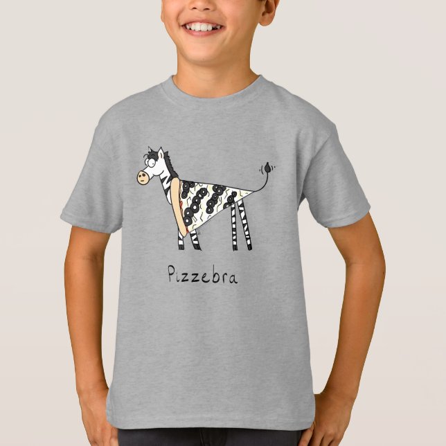 Pizzebra Pizza Zebra Kid's Boy's T - Shirt (Vorderseite)