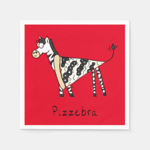 Pizzebra Pizza Zebra Napkins Serviette