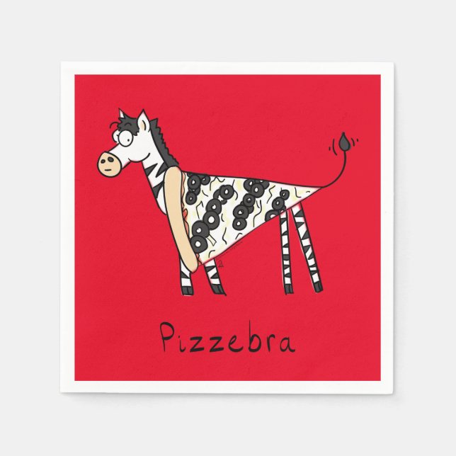 Pizzebra Pizza Zebra Napkins Serviette (Vorderseite)