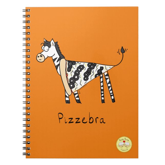 Pizzebra Pizza Zebra Notebook Notizblock (Vorderseite)