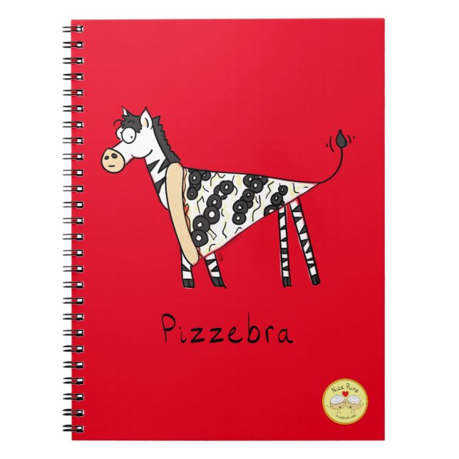 Pizzebra Pizza Zebra Notebook Notizblock (Vorderseite)