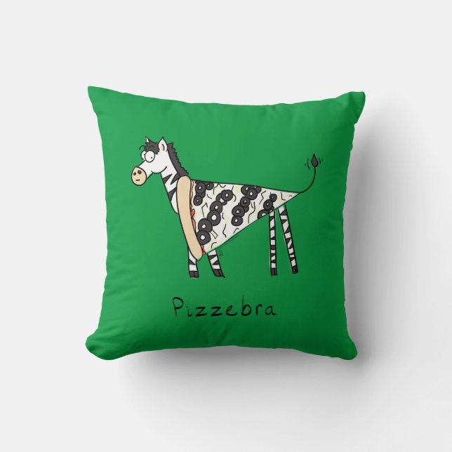 Pizzebra Pizza Zebra Pillow Kissen (Vorderseite)