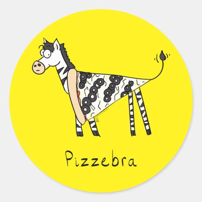 Pizzebra Pizza Zebra Stickers (Vorderseite)