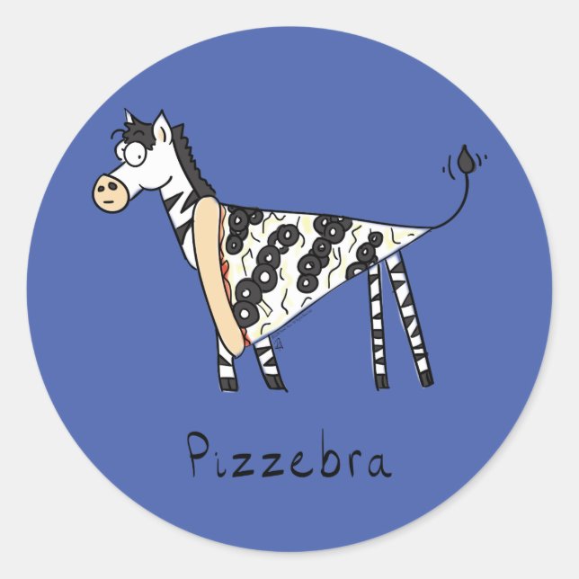 Pizzebra Pizza Zebra Stickers (Vorderseite)