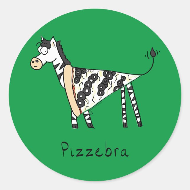 Pizzebra Pizza Zebra Stickers (Vorderseite)