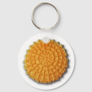 Pizzelle Plätzchen-Schlüsselkette Schlüsselanhänger