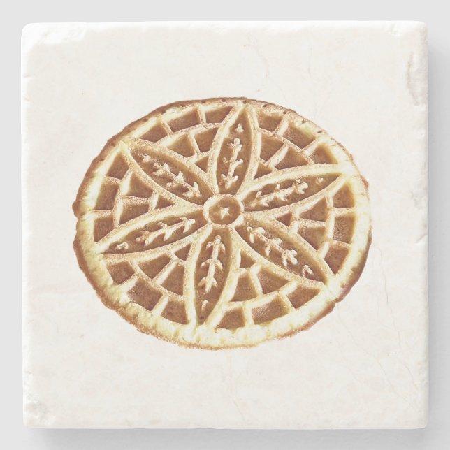 Pizzelle-Steinuntersetzer Steinuntersetzer (Vorderseite)
