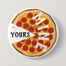 Pizzeria Funny Pepperoni niedlicher Feinschmecker Button