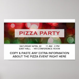 Pizzeria Party Poster