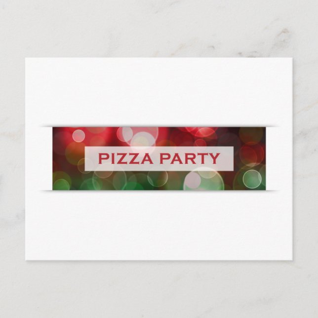 Pizzeria Party Postkarte (Vorderseite)