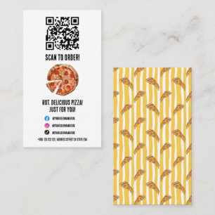 Pizzeria Pizza Muster QR Code Business Card Visitenkarte