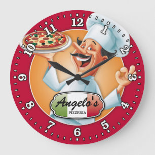 Pizzeria-Pizzeria-Italiener Personalizable Uhr