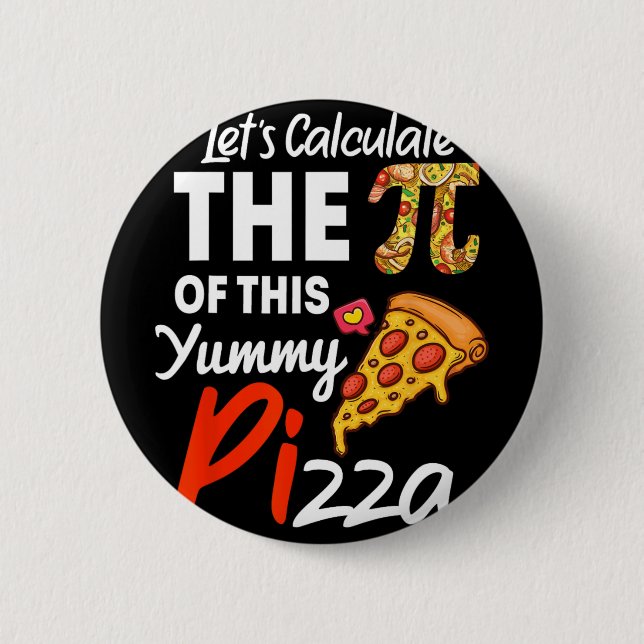 Pizzeria pun mathematica pi pari button (Vorderseite)
