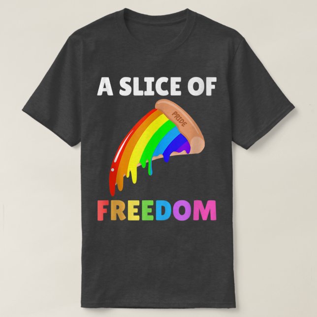 Pizzeria Rainbow Gay Pride Funny  T-Shirt (Design vorne)