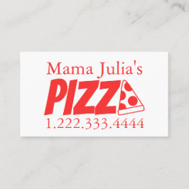 Pizzeria Red Banger Business Card Visitenkarte