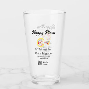 Pizzeria Restaurant Cafe Pizzeria Scan QR-Code bes Glas