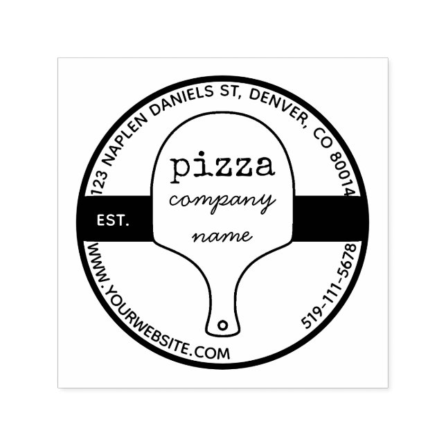 Pizzeria Self Inking Rubber Briefmarke Permastempel (Design)