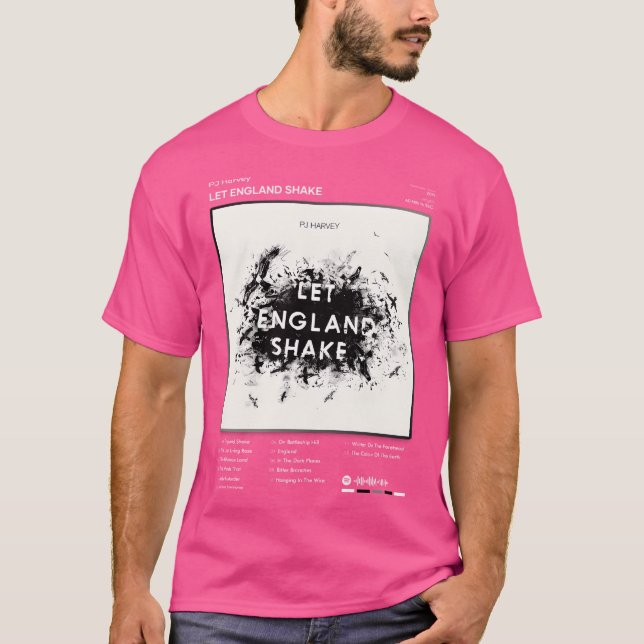 Pj Harvey - Gelassen England Shake Tracklist Album T-Shirt (Vorderseite)