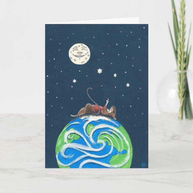 PJ McMouse Grußkarten Karte (Vorderseite)