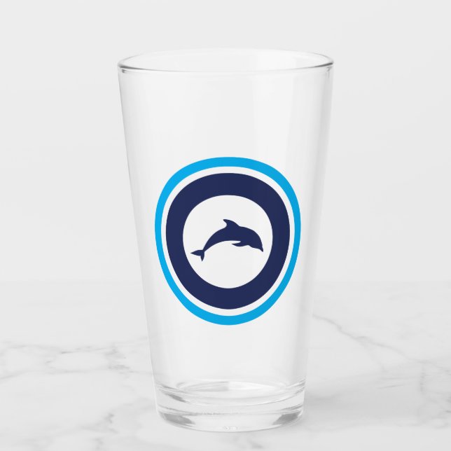 PJK 16oz Glas / Delfin (Vorderseite)