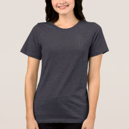 PJK Women's Grey Bella+Canvas / kanji & logo /  Tri-Blend Shirt