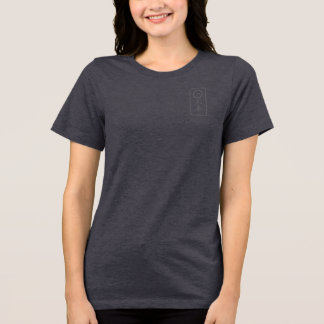 PJK Women's Grey Bella+Canvas / kanji & logo /  Tri-Blend Shirt