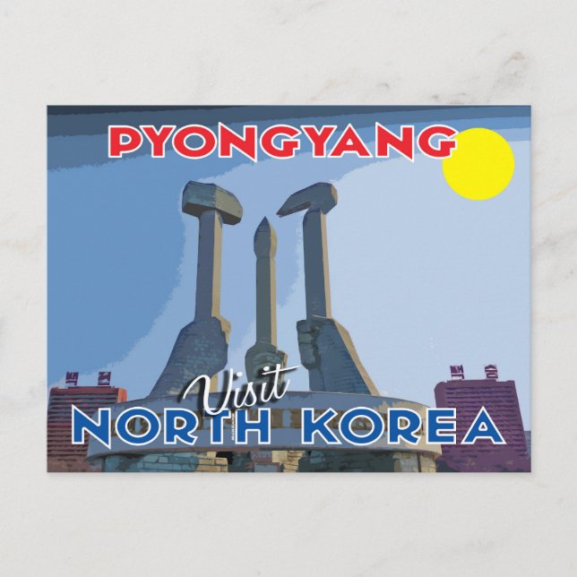 Pjöngjang, Besuch in Nordkorea Postkarte (Vorderseite)