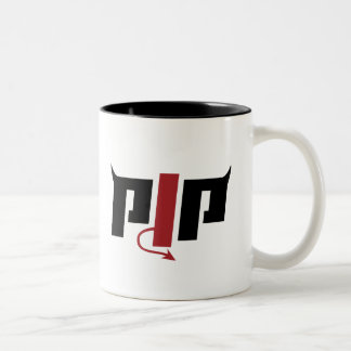 PJP Horn Logo - Pierce Jackson Productions Merchan Zweifarbige Tasse