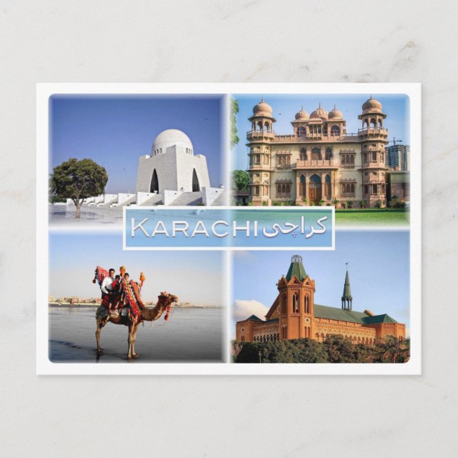PK Karachi - Mazar e Quaid - Mohatta Palace - Postkarte (Vorderseite)