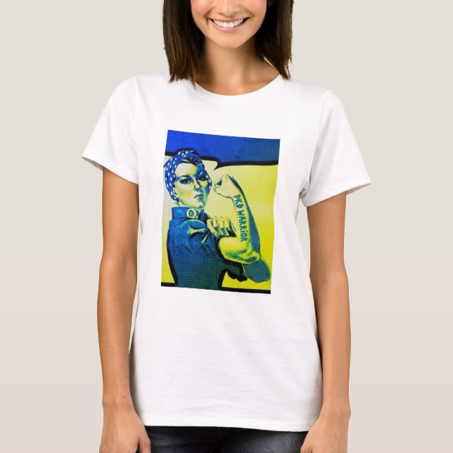 PKD KRIEGERS-FRAU - Bewusstseins-Retro T-Shirt (Vorderseite)