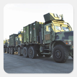 Pkw sitzen am Pier in Morehead City Quadratischer Aufkleber