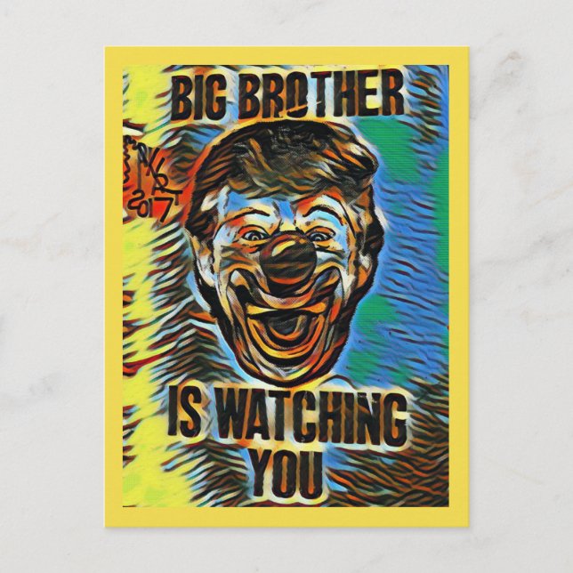 PL#958584 Big Brother beobachtet Postkarte (Vorderseite)