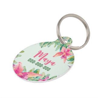 Placa para mascota floral haustiermarke