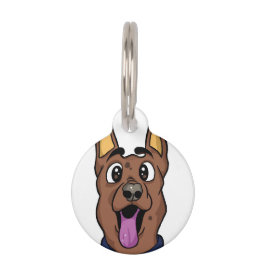 Placa redonda para mascotas haustiermarke